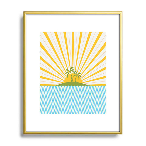 Fimbis Summer Sun Metal Framed Art Print