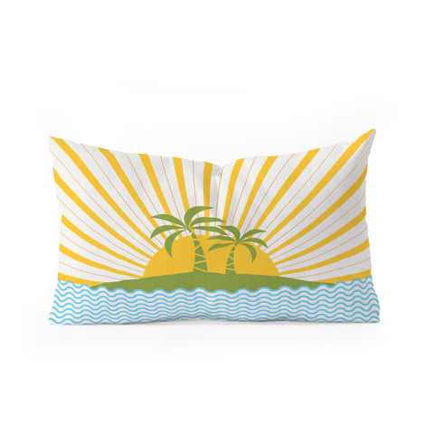 Fimbis Summer Sun Oblong Throw Pillow