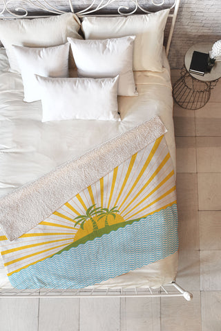 Fimbis Summer Sun Fleece Throw Blanket