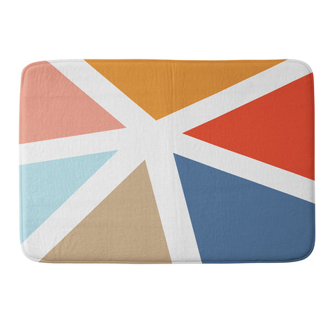 Fimbis Summers End Geometry Memory Foam Bath Mat