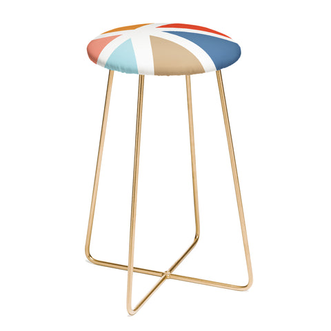 Fimbis Summers End Geometry Counter Stool