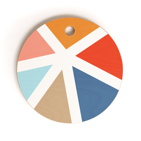 Fimbis Summers End Geometry Cutting Board Round