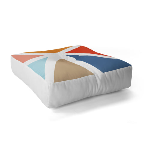 Fimbis Summers End Geometry Floor Pillow Square