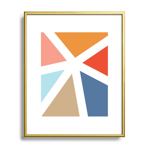 Fimbis Summers End Geometry Metal Framed Art Print