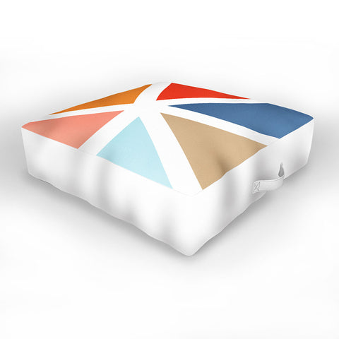 Fimbis Summers End Geometry Outdoor Floor Cushion