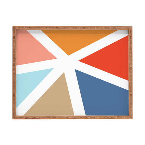 Fimbis Summers End Geometry Rectangular Tray