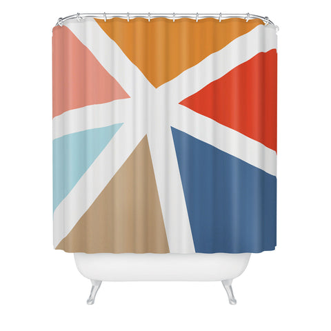 Fimbis Summers End Geometry Shower Curtain