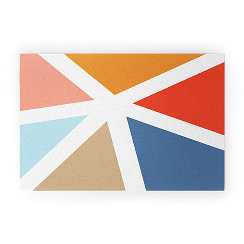 Fimbis Summers End Geometry Welcome Mat