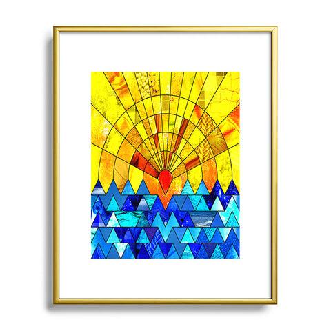 Fimbis Sun And Sea Metal Framed Art Print