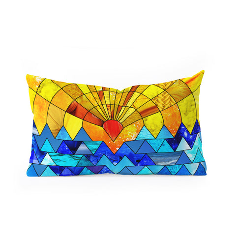 Fimbis Sun And Sea Oblong Throw Pillow