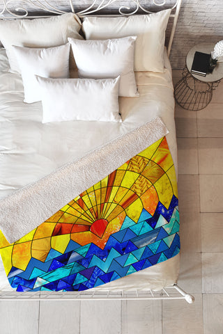 Fimbis Sun And Sea Fleece Throw Blanket