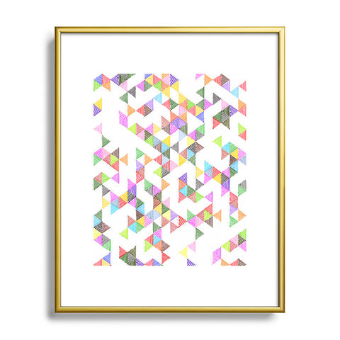 Fimbis Technicolour Raindrops Metal Framed Art Print