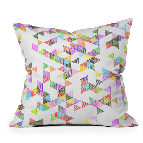 Fimbis Technicolour Raindrops Throw Pillow