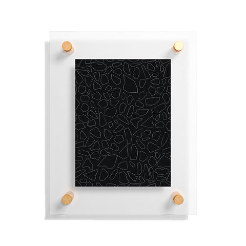 Fimbis Terrazzo Dash Black and White Floating Acrylic Print