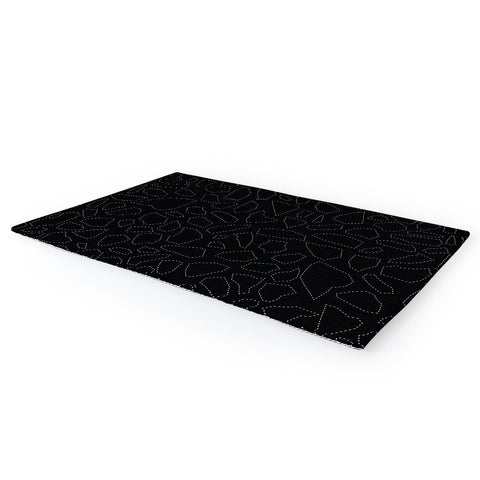 Fimbis Terrazzo Dash Black and White Area Rug