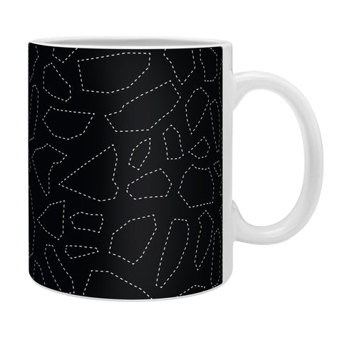 Fimbis Terrazzo Dash Black and White Coffee Mug