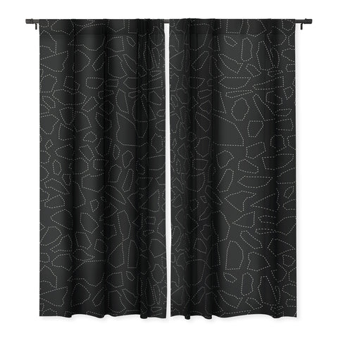 Fimbis Terrazzo Dash Black and White Blackout Non Repeat