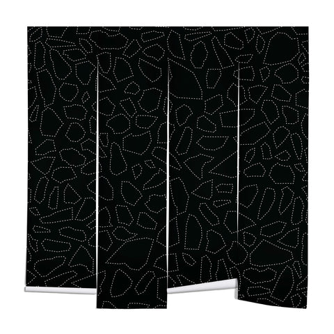 Fimbis Terrazzo Dash Black and White Wall Mural