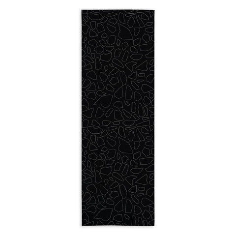 Fimbis Terrazzo Dash Black and White Yoga Towel
