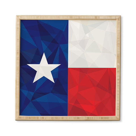 Fimbis Texas Geometric Flag Framed Wall Art