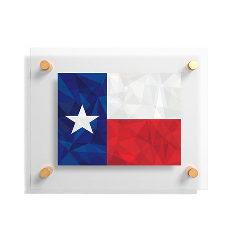 Fimbis Texas Geometric Flag Floating Acrylic Print