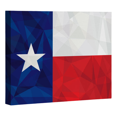Fimbis Texas Geometric Flag Art Canvas