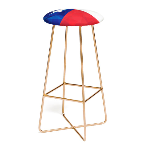 Fimbis Texas Geometric Flag Bar Stool