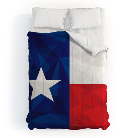 Fimbis Texas Geometric Flag Comforter