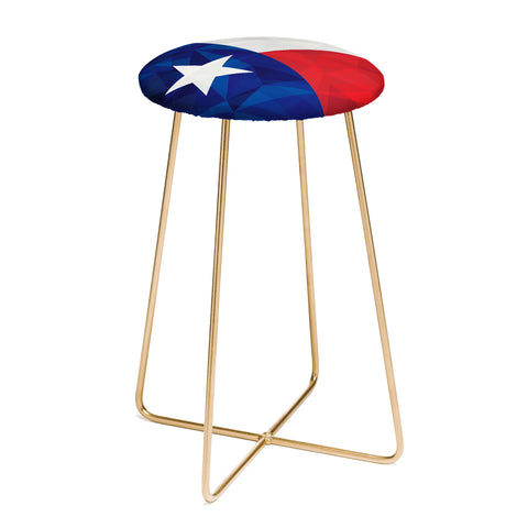 Fimbis Texas Geometric Flag Counter Stool