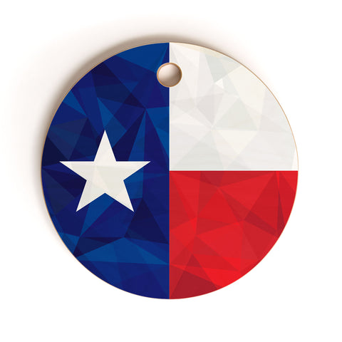 Fimbis Texas Geometric Flag Cutting Board Round