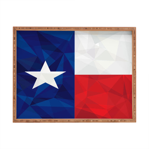 Fimbis Texas Geometric Flag Rectangular Tray