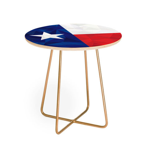Fimbis Texas Geometric Flag Round Side Table