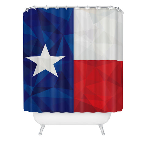 Fimbis Texas Geometric Flag Shower Curtain