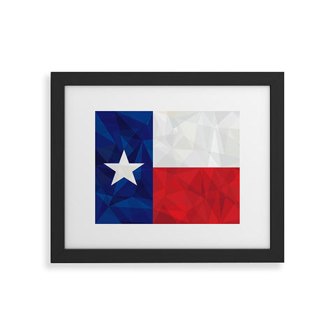 Fimbis Texas Geometric Flag Framed Art Print