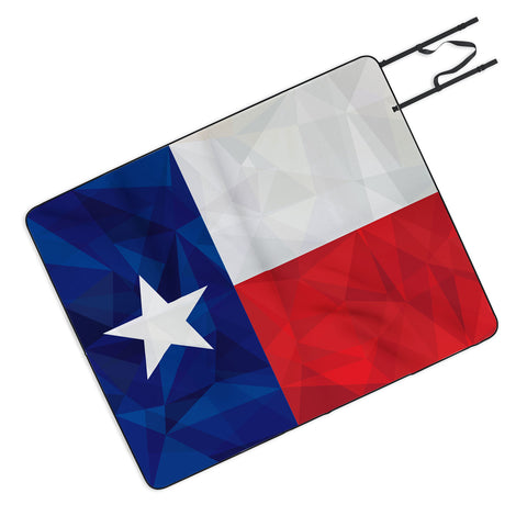 Fimbis Texas Geometric Flag Picnic Blanket