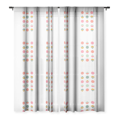 Fimbis Three Five Geometric Sheer Window Curtain