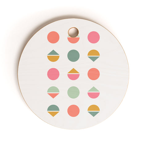 Fimbis Three Five Geometric Cutting Board Round