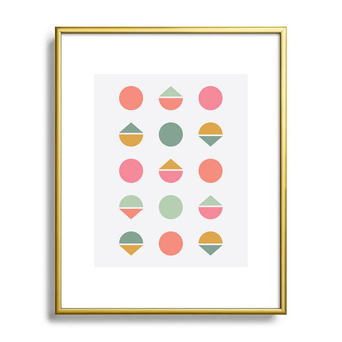 Fimbis Three Five Geometric Metal Framed Art Print