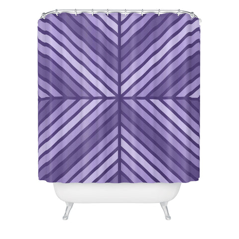 Fimbis Violet Celebration Shower Curtain