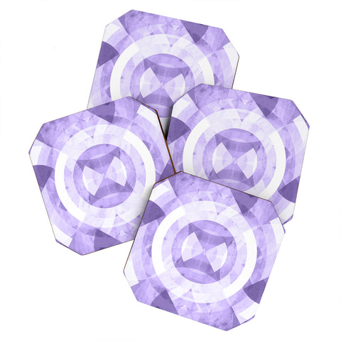 Fimbis Violet Circles Coaster Set