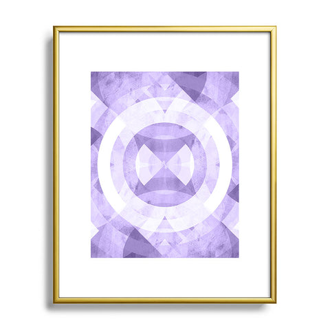 Fimbis Violet Circles Metal Framed Art Print