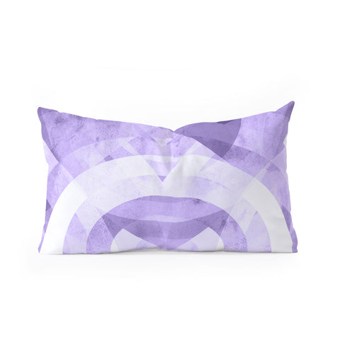 Fimbis Violet Circles Oblong Throw Pillow