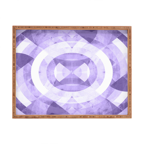 Fimbis Violet Circles Rectangular Tray