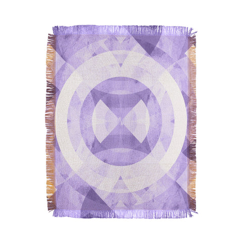 Fimbis Violet Circles Throw Blanket