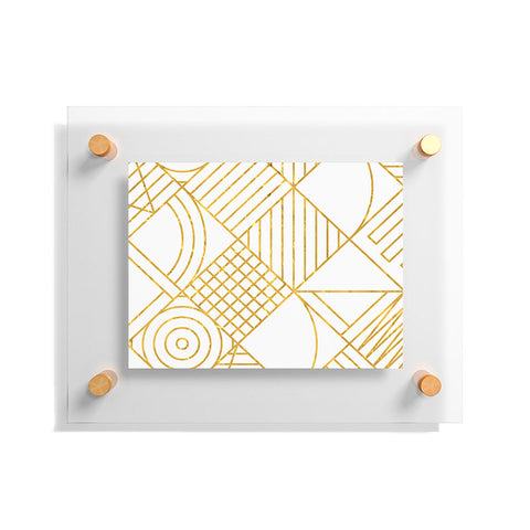 Fimbis Whackadoodle White and Gold Floating Acrylic Print