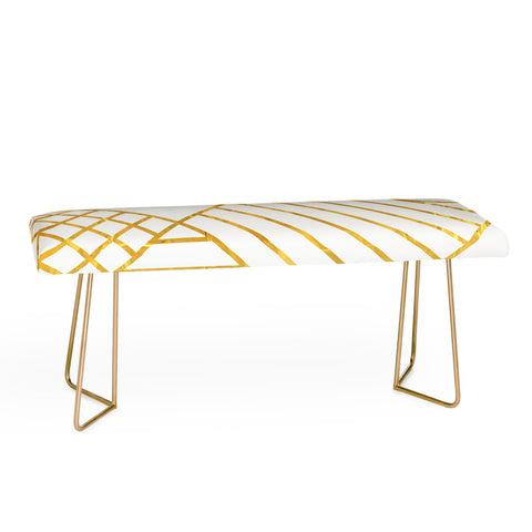 Fimbis Whackadoodle White and Gold Bench