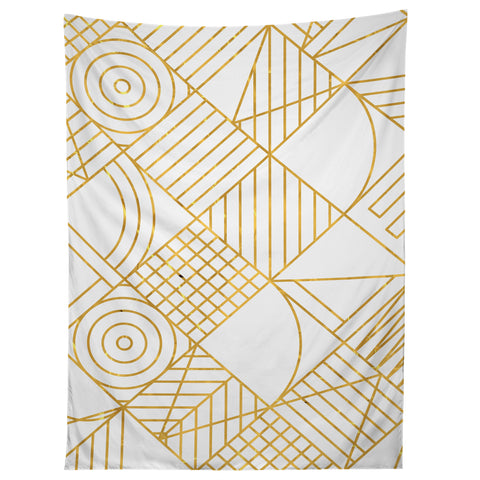 Fimbis Whackadoodle White and Gold Tapestry