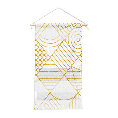 Fimbis Whackadoodle White and Gold Wall Hanging Portrait