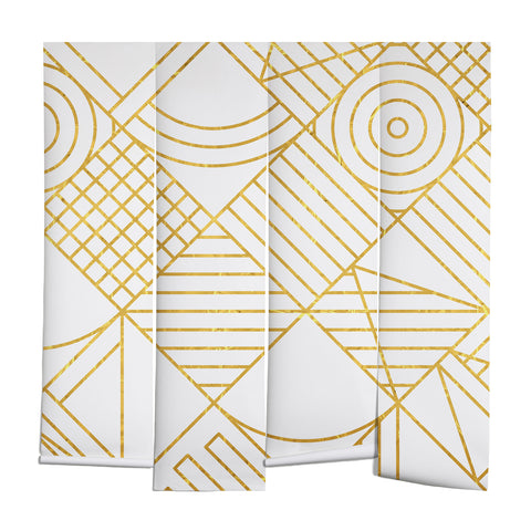 Fimbis Whackadoodle White and Gold Wall Mural