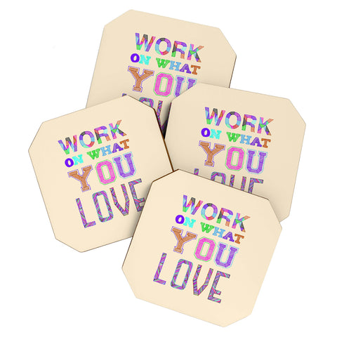 Fimbis Work On What You Love Coaster Set